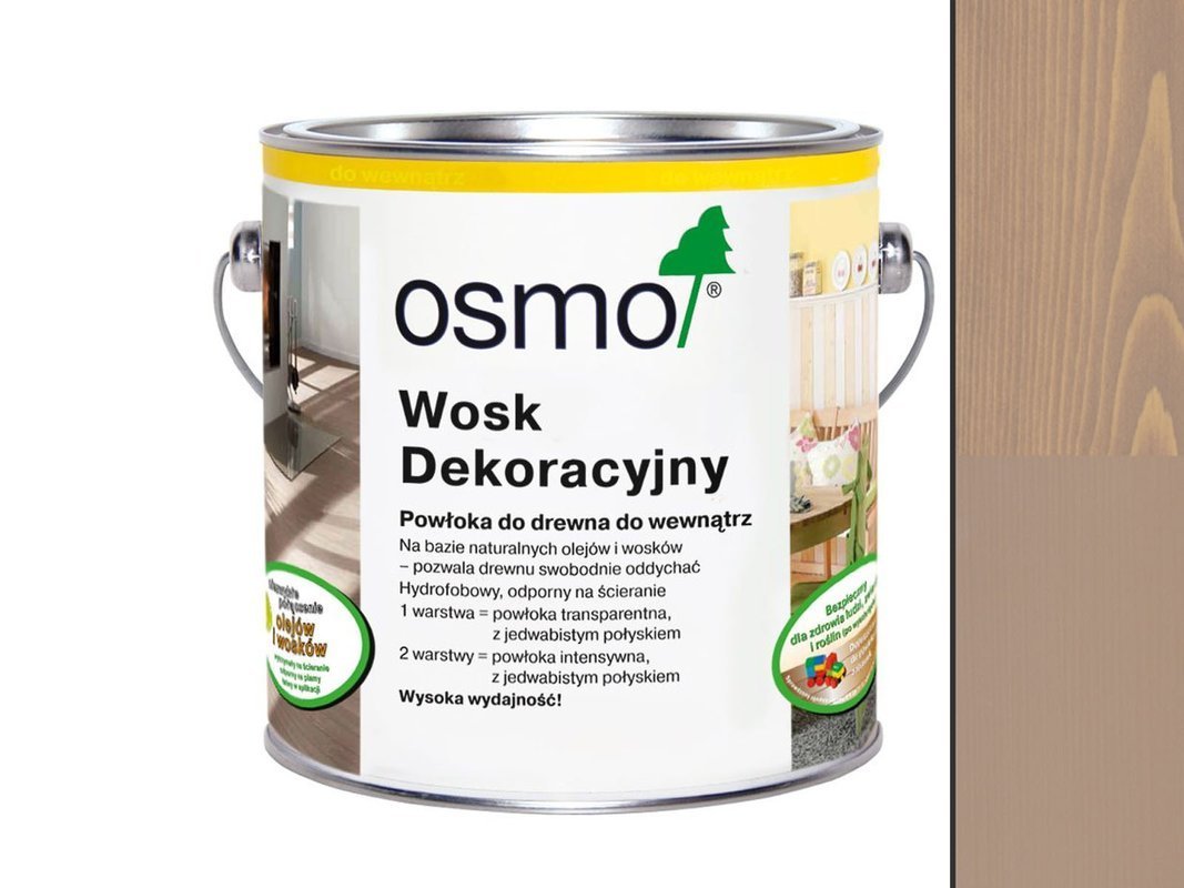 OSMO 3132  wosk dekoracyjny IRCHOWO SZARY 0,125L