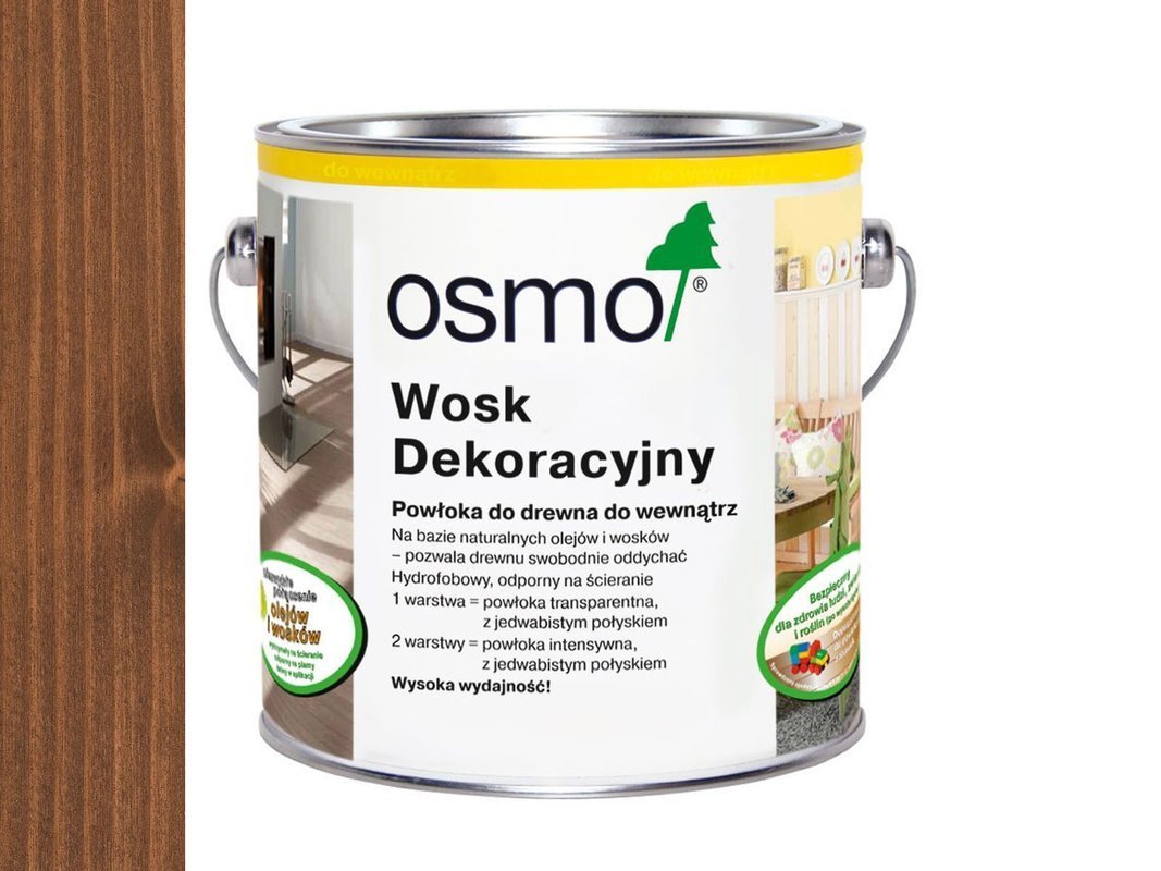 OSMO 3138 wosk dekoracyjny KOLOR MAHOŃ 0,125L